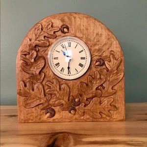 Hand carved Mantle Clock